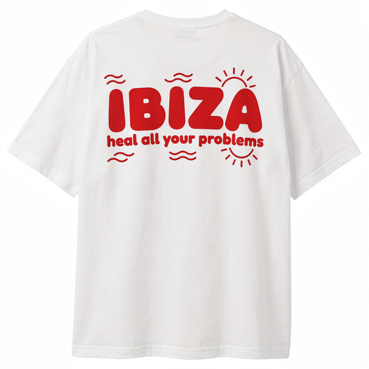 IBIZA HEAL ALL YOUR PROBLEMS OVERSIZED T-SHIRT